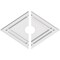 Ekena Millwork Diamond Architectural PVC Ceiling Medallion, 22"W x 14 5/8"H x 3"ID x 7 3/4"C x 1"P, Two-Piece CMP22X14DD2-03000 - alternate 1